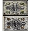 Image 1 : Lot of (2) 1863 Third Issue Ten Cents Fractional Currency Notes