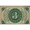 Image 2 : March 3, 1863 Third Issue Three Cents Fractional Currency Note