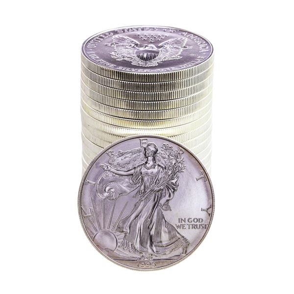 Roll of (20) Brilliant Uncirculated 1996 $1 American Silver Eagle Coins