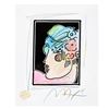 Image 2 : Peter Max "Lady Profile with Flowers III" Original Mixed Media on Paper