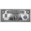 Image 1 : 1899 $2 Mini-Porthole Silver Certificate Note