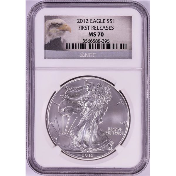 2012 $1 American Silver Eagle Coin NGC MS70 First Releases