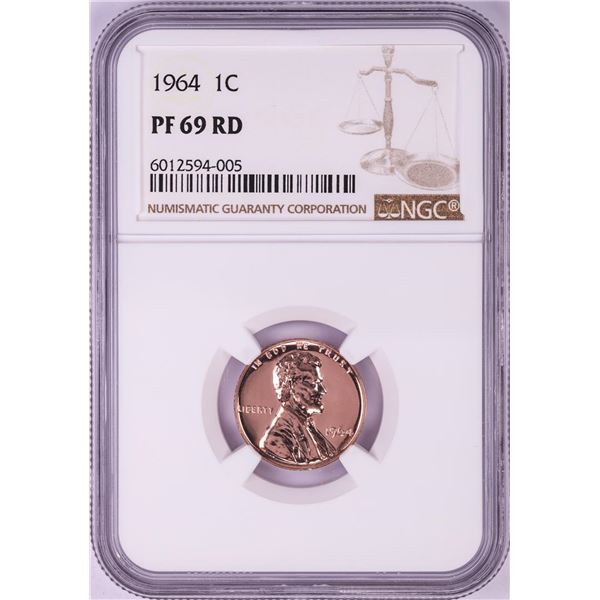 1964 Proof Lincoln Memorial Cent Coin NGC PF69RD