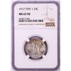 Image 1 : 1917 Type 1 Standing Liberty Quarter Coin NGC MS63FH