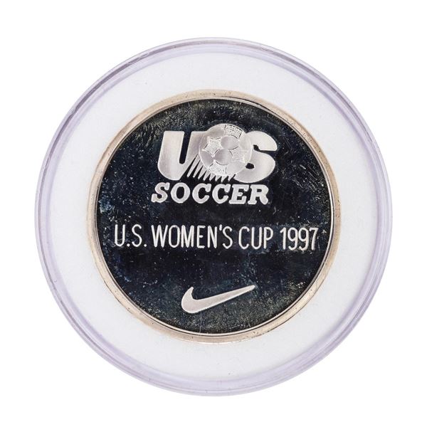 1997 U.S. Soccer Women's Cup 2 Troy Ounce .999 Fine Silver Round