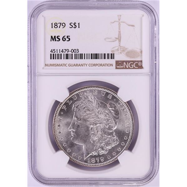 1879 $1 Morgan Silver Dollar Coin NGC MS65