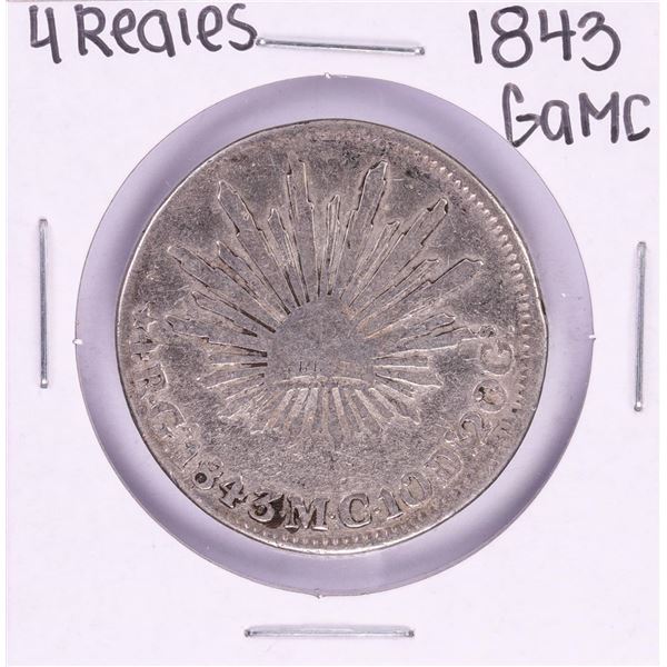 1843 GaMC Mexico 4 Reales Silver Coin