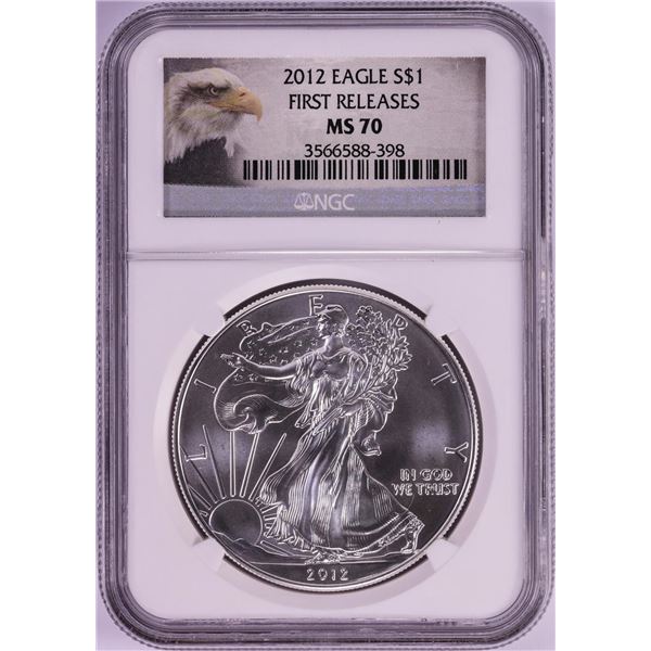 2012 $1 American Silver Eagle Coin NGC MS70 First Releases