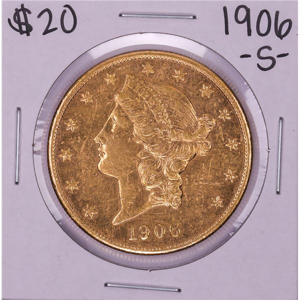 1906-S $20 Liberty Head Double Eagle Gold Coin