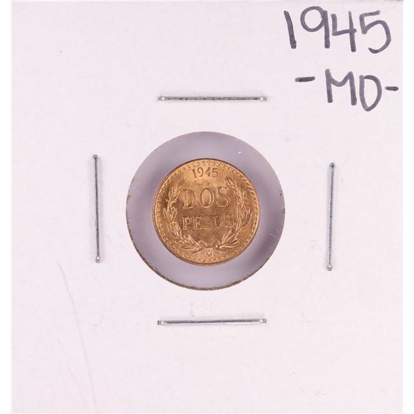 1945 Mexico Dos Pesos Gold Coin
