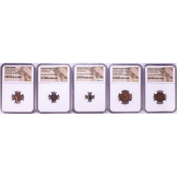Lot of (5) Ancient Roman Empire Coins NGC Certified