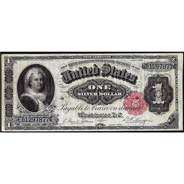 1886 $1 Martha Washington Silver Certificate Note