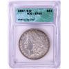Image 1 : 1887/6-O VAM-3 $1 Morgan Silver Dollar Coin ICG EF45 Top 100