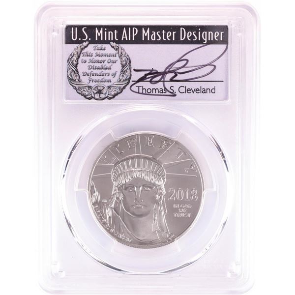 2018 $100 American Platinum Eagle Coin PCGS MS70 Cleveland Signature First Day of Issue