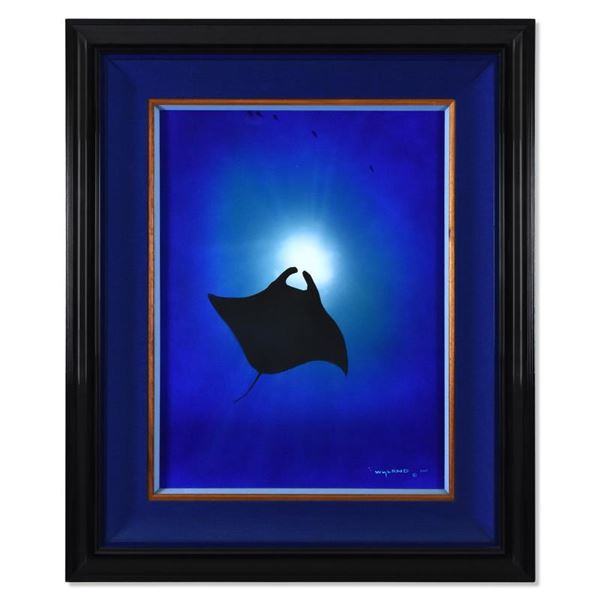 Wyland "Mantas In The Light" Original Oil on Board