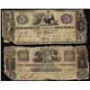 Image 1 : 1850's $5 & $10 Commercial Bank of Columbia South Carolina Obsolete Banknote