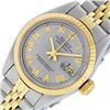 Image 2 : Rolex Ladies Two Tone Steel & Gold Slate Grey Roman Datejust Wristwatch