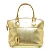 Image 1 : Louis Vuitton Gold Suhali Leather Lockit Satchel Bag