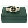 Image 7 : Rolex Mens 2 Tone Black Pyramid Diamond 36MM Oyster Perpetual Datejust Wristwatc