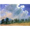 Fir Trees and Storm CLouds by Albert Bierstadt