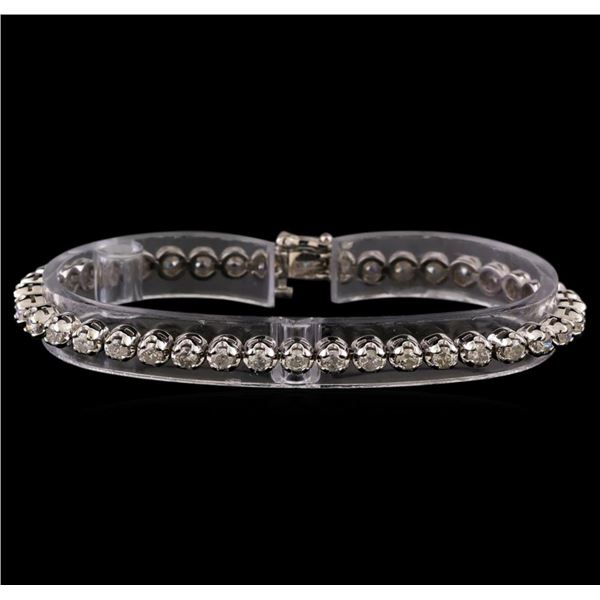 14KT White Gold 3.02 ctw Diamond Tennis  Bracelet