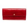 Image 1 : Louis Vuitton Red Monogram Vernis Leather Sarah Wallet