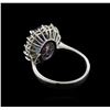 Image 3 : 14KT White Gold 2.80 ctw Tanzanite and Diamond Ring