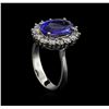 Image 4 : 14KT White Gold 2.80 ctw Tanzanite and Diamond Ring