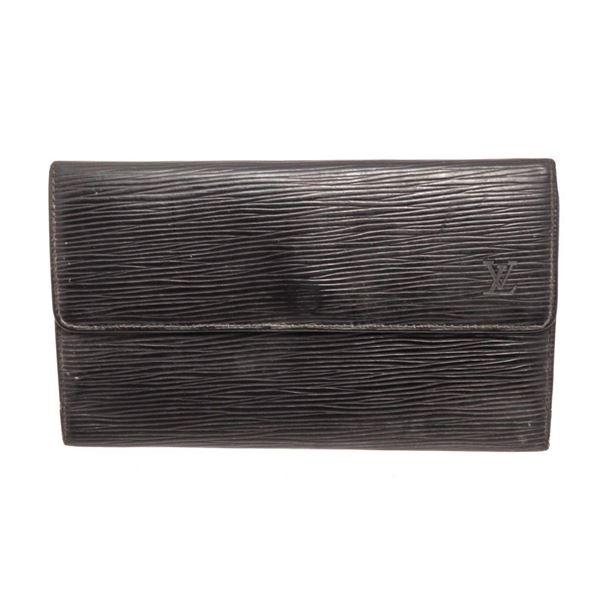 Louis Vuitton Black Epi Leather International Wallet