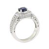 Image 4 : 1.89 ctw Sapphire and Diamond Ring - Platinum