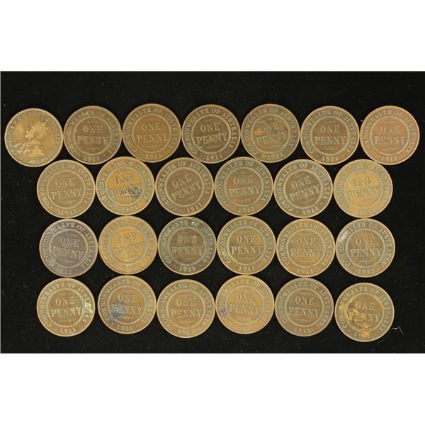 25-1911 AUSTRALIA LARGE PENNIES