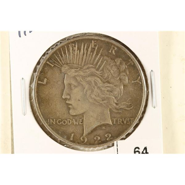 1922 PEACE SILVER DOLLAR