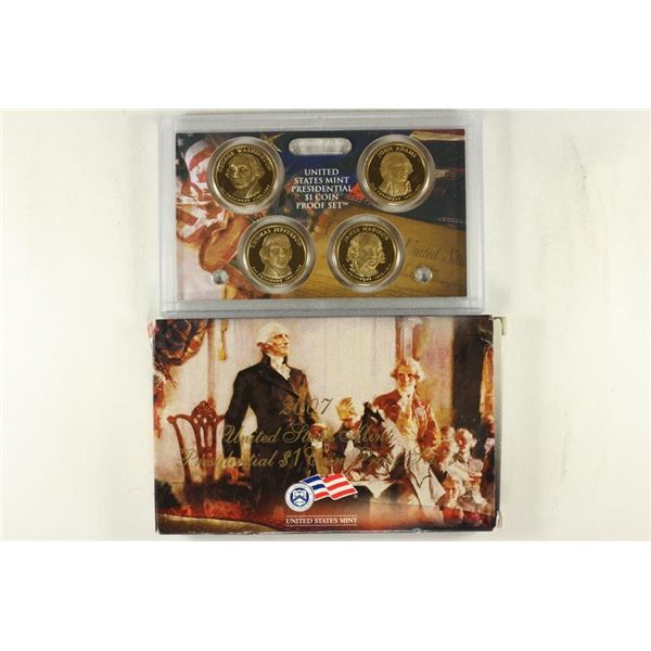 2007 US PRESIDENTIAL DOLLAR PROOF SET WITH BOX