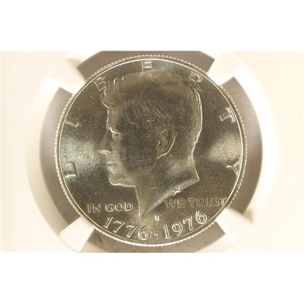 1976-S SILVER KENNEDY HALF DOLLAR NGC MS67
