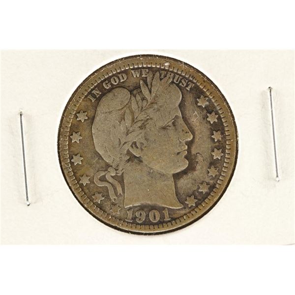 1901-O BARBER QUARTER (FINE) WITH SCRATCHES