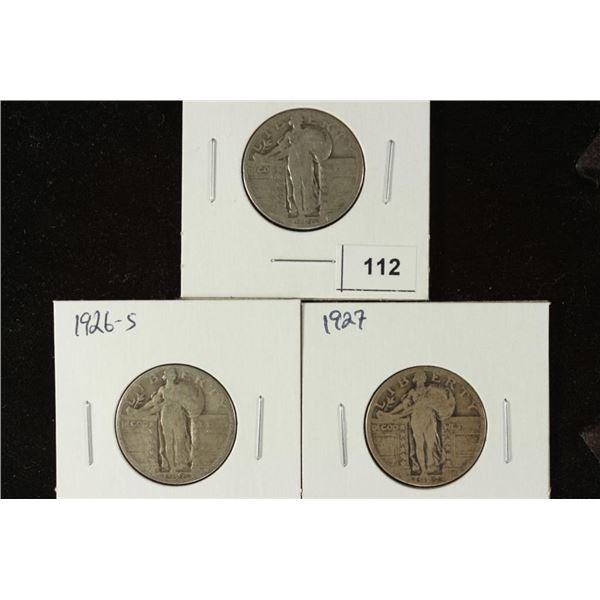 1926, 1926-S & 1927 STANDING LIBERTY QUARTERS