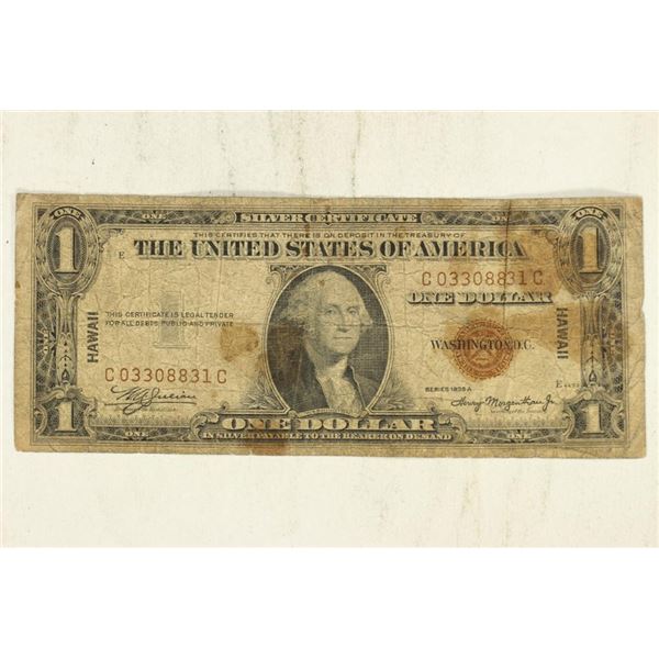 1935-A HAWAIIAN OVERPRINT $1 SILVER CERTIFICATE