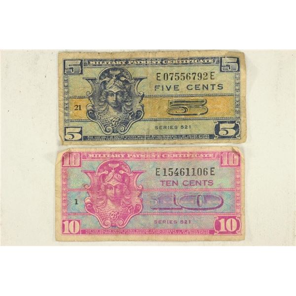2 US MILITARY PAYMENT CERTIFICATES SERIES 521
