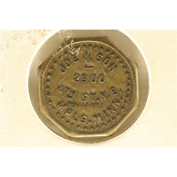 JOE & SON MINNEAPOLIS, MINNESOTA GOOD FOR 5 CENT