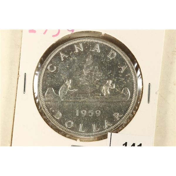 1959 CANADA SILVER DOLLAR BRILLIANT UNC