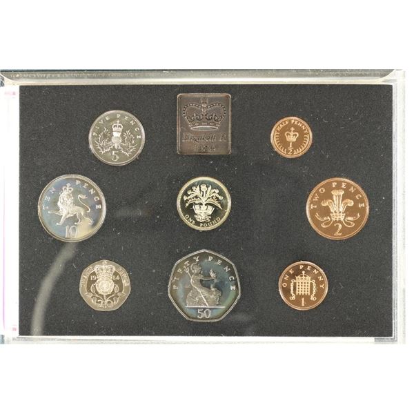 1984 UNITED KINGDOM PROOF 8 COIN COLLECTION
