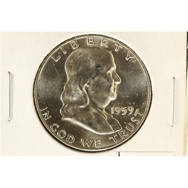 1959-D FRANKLIN HALF DOLLAR BRILLIANT UNC