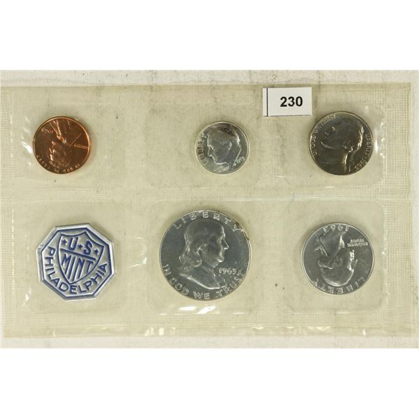 1963 US SILVER PROOF SET NO ENVELOPE