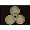 Image 2 : 3-90% SILVER HALF DOLLARS 1942 WALKING LIBERTY,