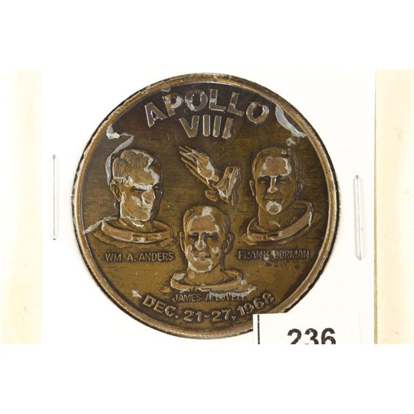 APOLLO VIII 1 1/2'' SPACE TOKEN BRONZE