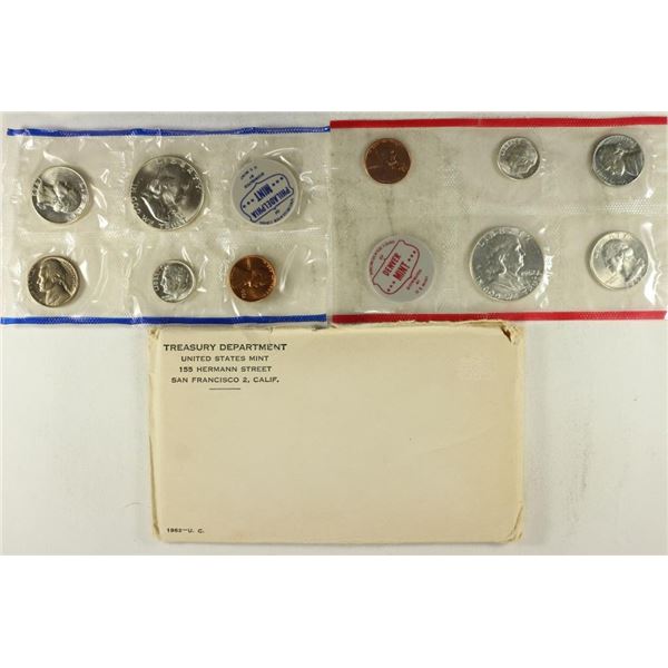 1962 SILVER US MINT SET (UNC) P/D (WITH ENVELOPE)