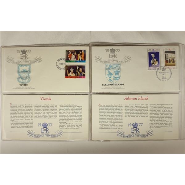 4 ASSORTED 1977 1ST DAY COVERS WITH INFO CARDS