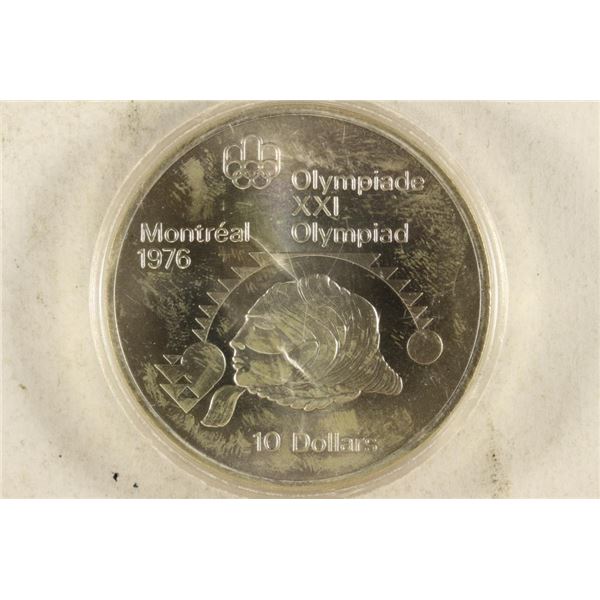 1975 CANADA MONTREAL 1976 OLYMPICS SILVER $10 BU