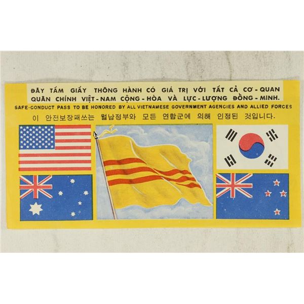 SAFE CONDUCT PASS TO BE HONORED BY ALL VIETNAMESE