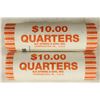 Image 1 : 2-$10 ROLLS OF 2010-P & D HOT SPRINGS QUARTERS